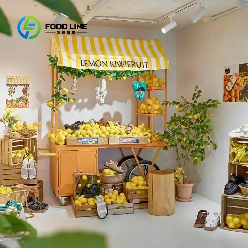 

Customized Environment Friendly Mobile Tasting Cart for Outdoor Mall Food Festival Stall Use