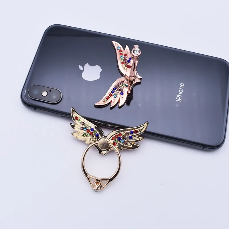 DIY Accessories for Phone Cases Alloy Inlaid with Diamonds 360 Degree Rotating Phone Holder Phone Decoration Metal Ring Buckle