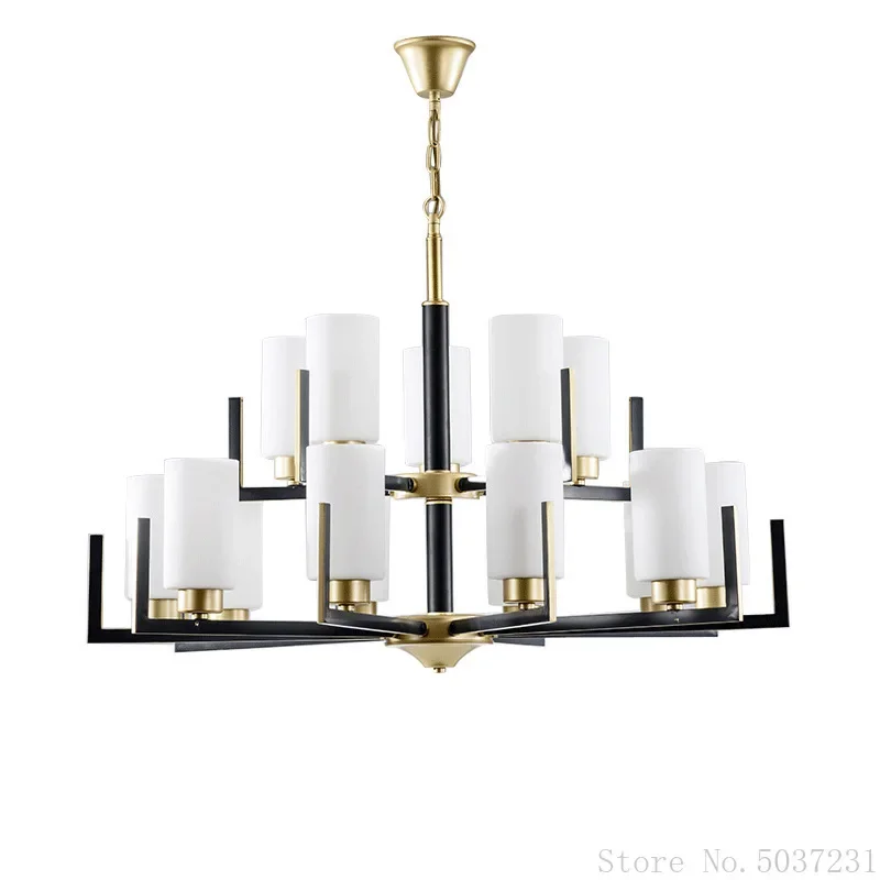 الحديثة الجديدة الصينية الثريا المنزلية مصباح ليد مطعم قلادة مصباح غرفة المعيشة غرفة نوم الثريا قاعة علوي الحديد مصباح E27 #5