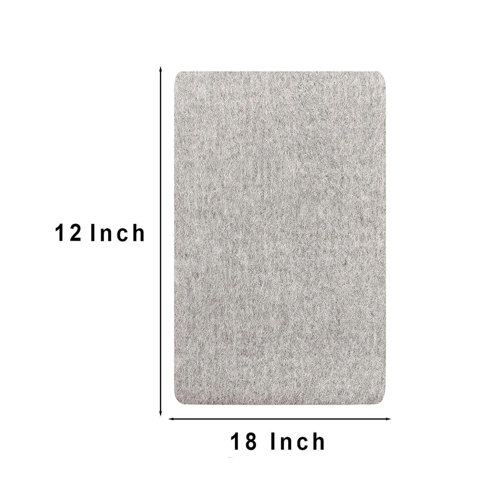 Wool Ironing Mat for Quilting Heat-Resistant Easy Press Grey Wooly Felted Iron Mat Sewing Notations and Supplies