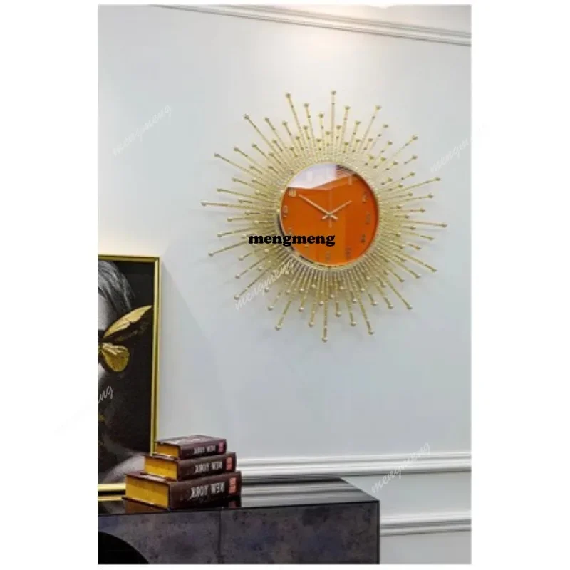 

F182 Light luxury household wall clock living room modern decorative clock wall hanging creative clock