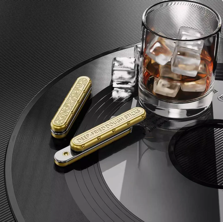 Curseur EDC Fidget en métal 3 en 1, pour Spinner métallique anti-stress, jouet Push Slider, Spinner à main, jouet à bande magnétique pour l'anxiété du tdah