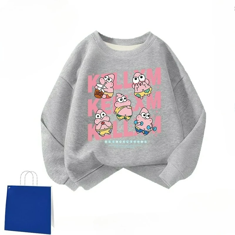 

Лидер продаж, мужские и женские осенние и зимние топы с принтом «Губка Боб Квадратные штаны Q-версии» для детей