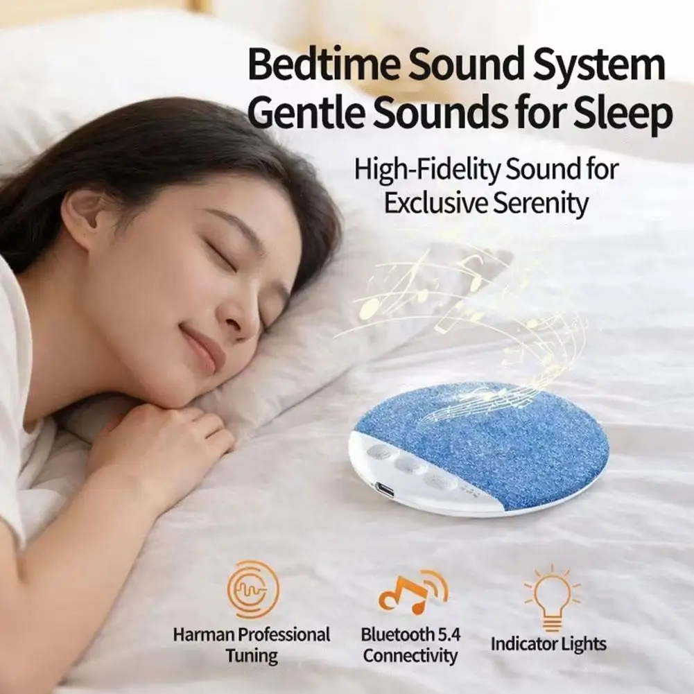 New Bedroom Pillow Speaker Sound Bluetooth Under Pillow Speaker Stereo Bass White Noise With Timer For Sleeping Gifts