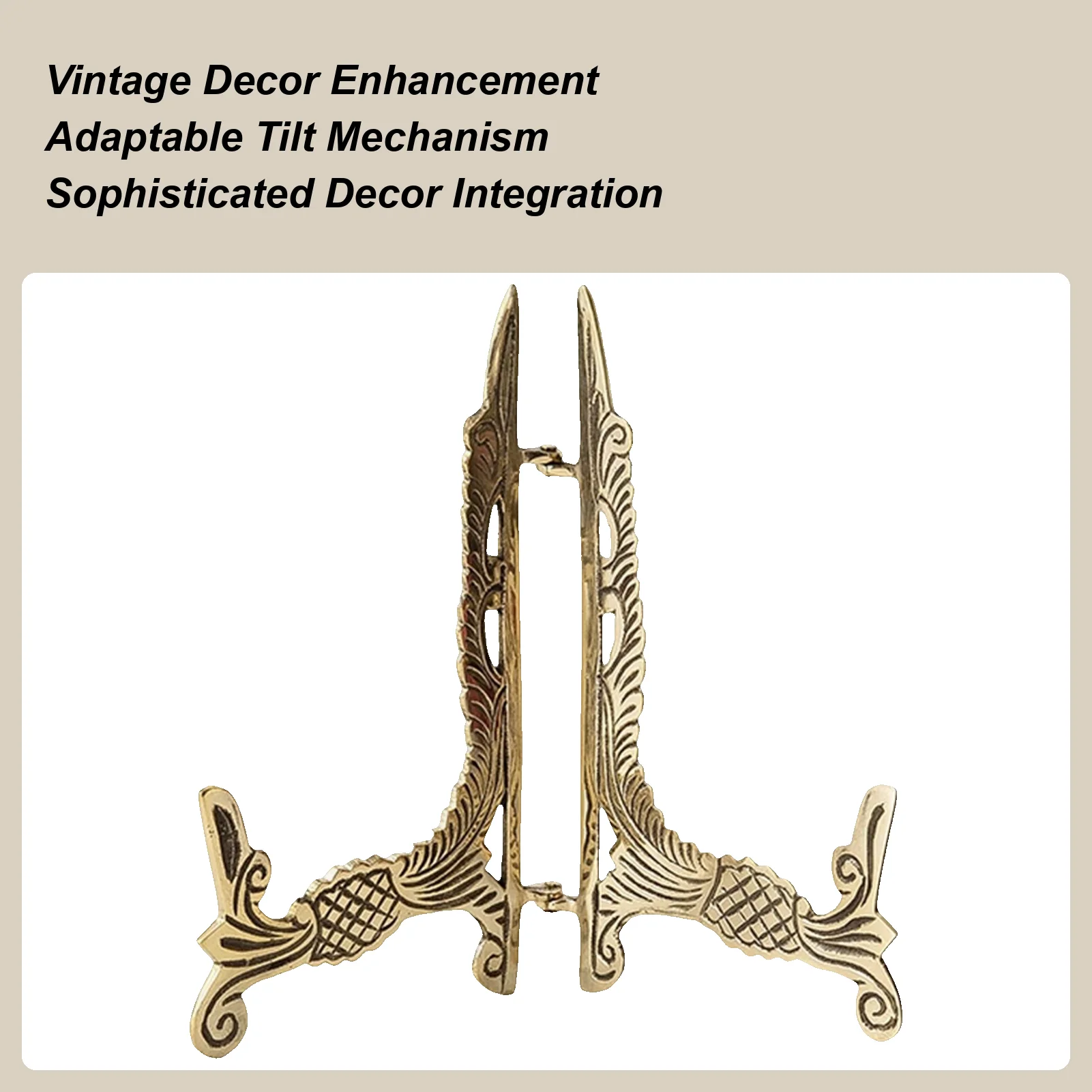 Brass Easel Exhibition Stand Plate Holders Photo Dish Tabletop Easel Book Stands Display Decoration For Desk Desktop Table