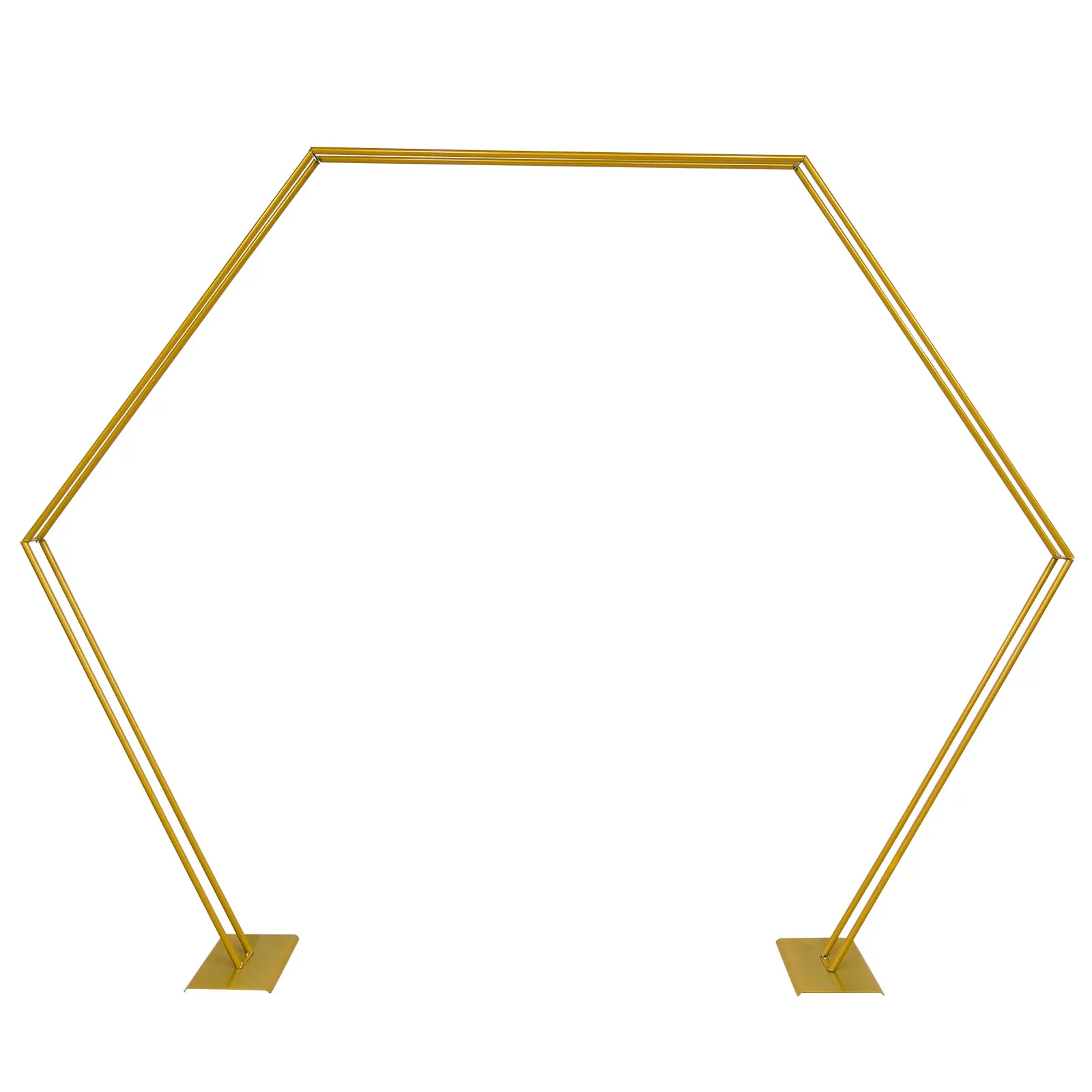 

Gold Hexagon Arch Backdrop Flower Stand Frame Wall Wedding Props Event Party