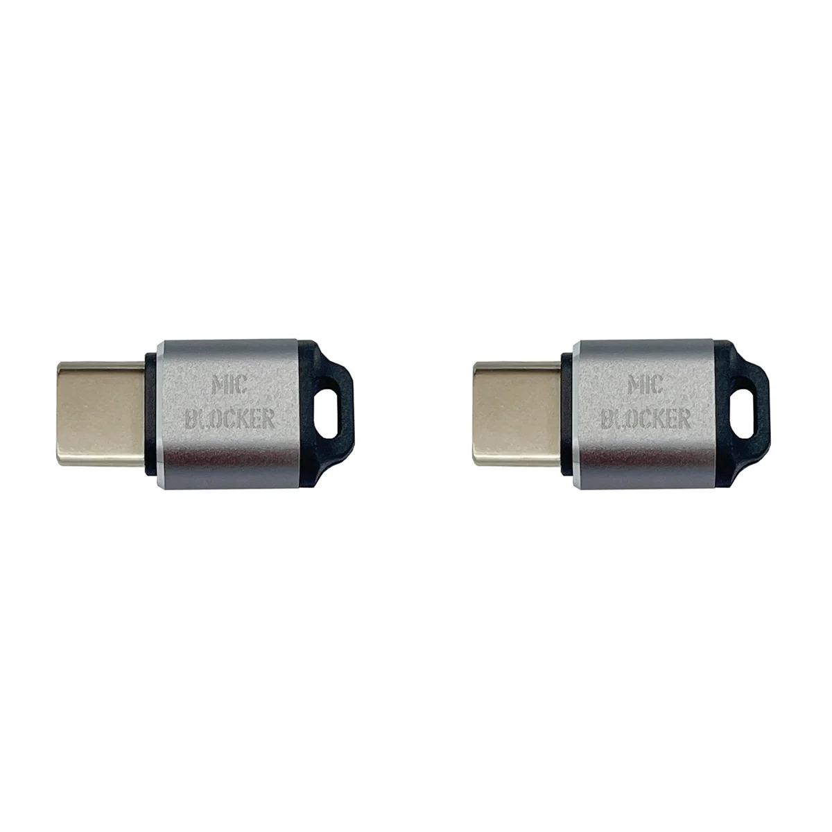 2X قفل ميكروفون USB C MIC حاصرات ميكروفون حارس أمان الصوت لأي أجهزة USB C والكمبيوتر المحمول والهاتف الذكي باللون الرمادي