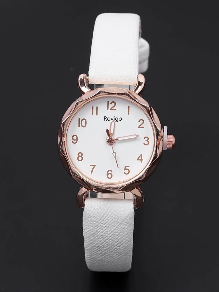 4pcs Minimalist Casual Fashion Wristwatch, Student Strap, Quartz Watch, Male and Female Couple Watch, Couple Necklace