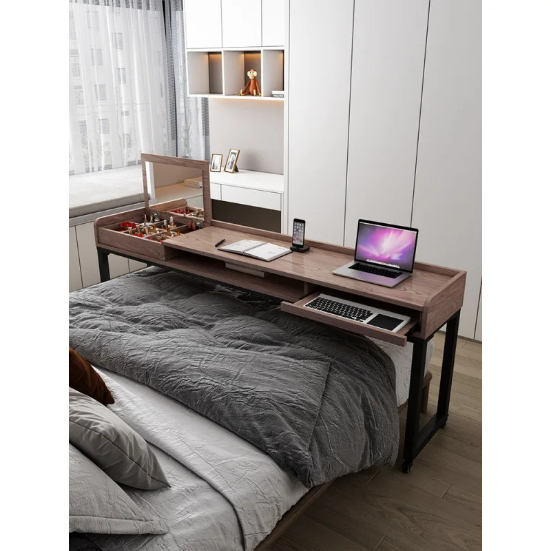 

Solid wood desk modern simple double cross bed removable bedroom dresser writing table computer makeup