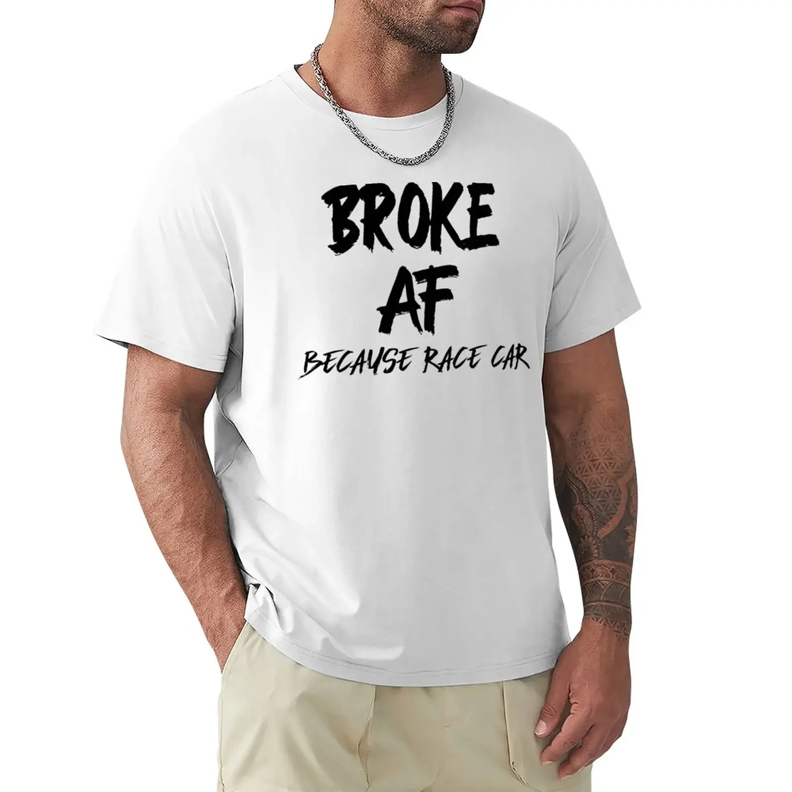 Футболка мужская из хлопка, простая рубашка с принтом на тему гоночного автомобиля, простая блузка, таможенная одежда, чемпион, большие размеры