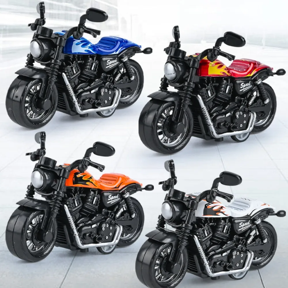 Nieuwe legering pullback auto beweegbare retro-stijl motorfiets model simulatie modellering verkeersspeelgoed