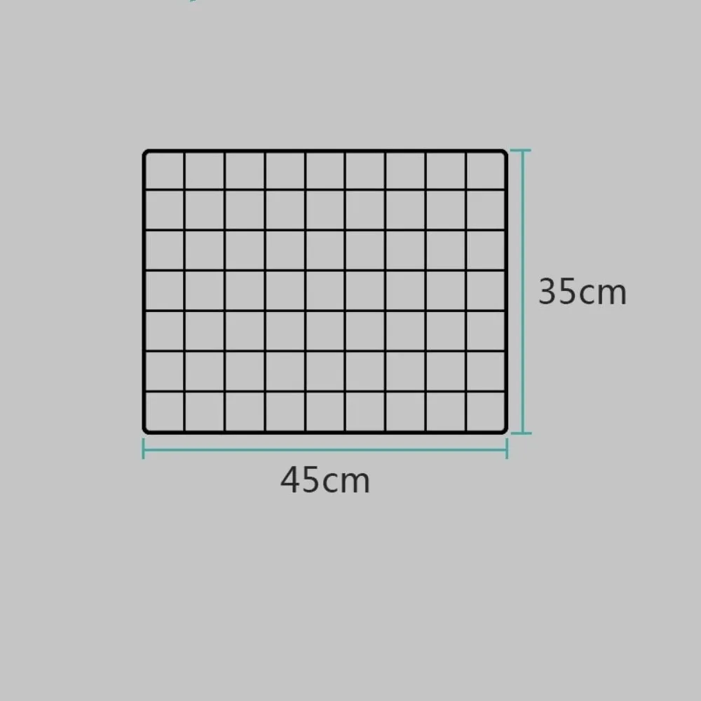 رف عرض شبكي إبداعي مع قاعدة تخزين معدنية، إطار شبكي، حامل سطح المكتب، عرض فني للصور