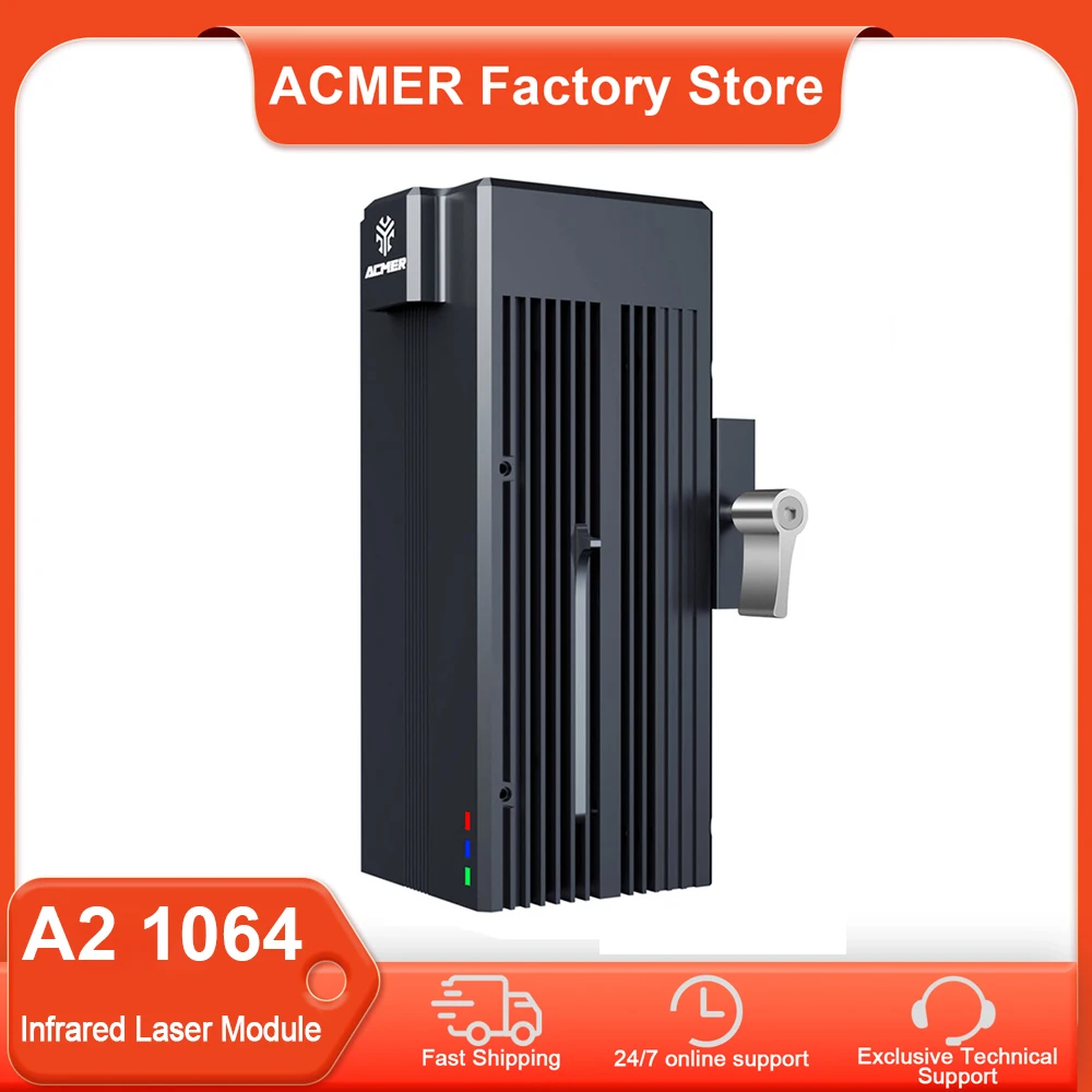 

ACMER A2 1064 нм инфракрасный (ИК) лазерный модуль для гравировки металла, золота, платины, меди, совместимого с лазерным гравировальным станком ACMER