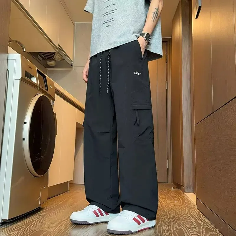 New Men's Joggers Sweatpants Summer Casual Cargo Pants Men Workout Running Gym Fitness Colorblock Sport Loose Trousers 2026