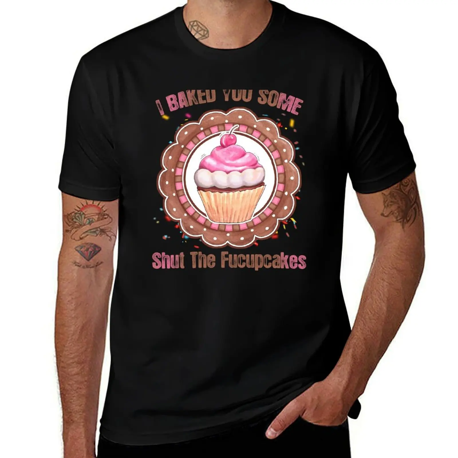 Funny And Cute Cupcake Meme And Joke T-Shirt Urban Style Casual Short Sleeve Top T-Shirt