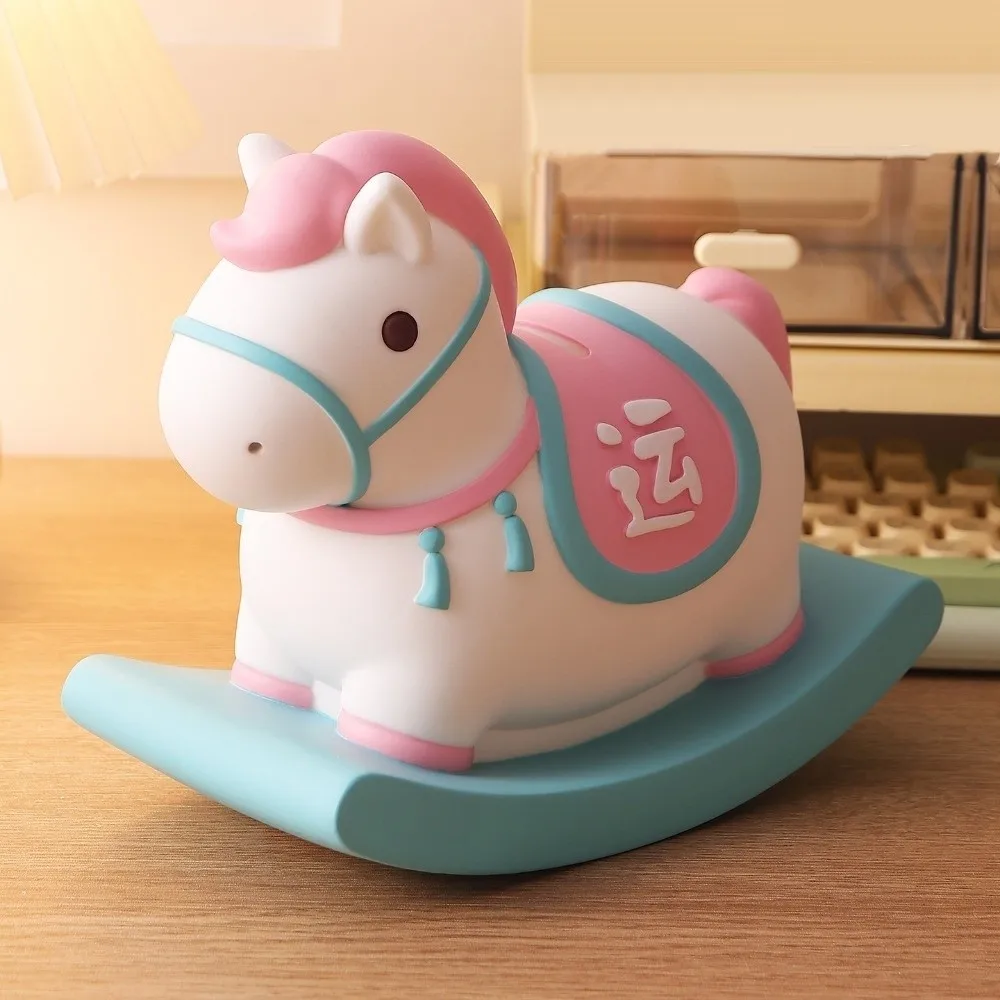 

Anti Drop Horse Year Piggy Bank Savings Tank Decorative Cartoon Horse Money Boxes Collectible Large Capacity