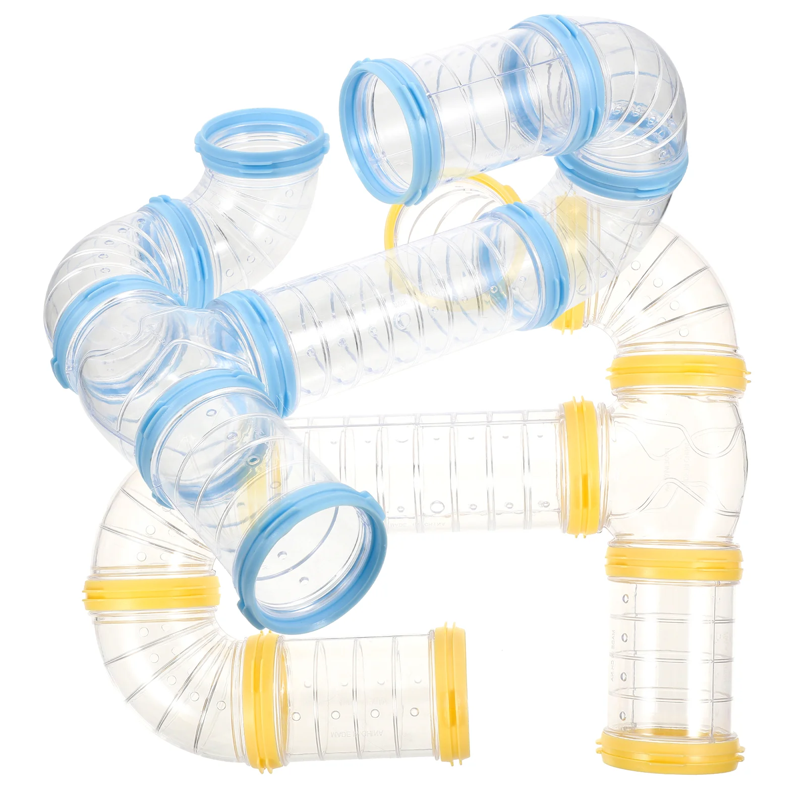 2 Sets Hamster Tunnel Kit Connector Small Pet Cage Hamster Cage Tunnel Accessory Clear Tube for Rat Adventure House