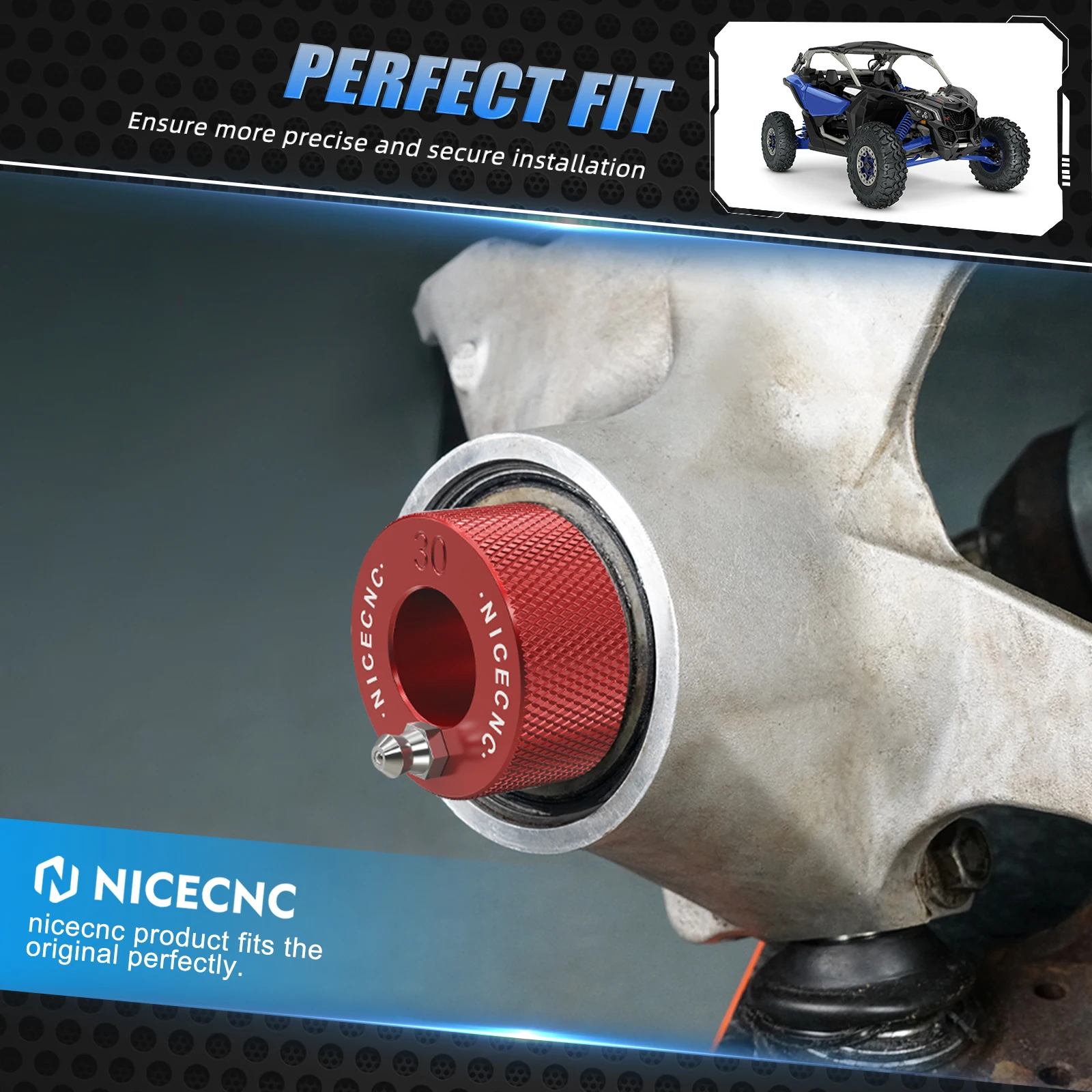 أداة تشحيم محمل العجلة UTV ATV لـ Can Am Maverick X3 Commander 1000 Renegade أوتلاندر ماكس المدافع سبائك الألومنيوم #6