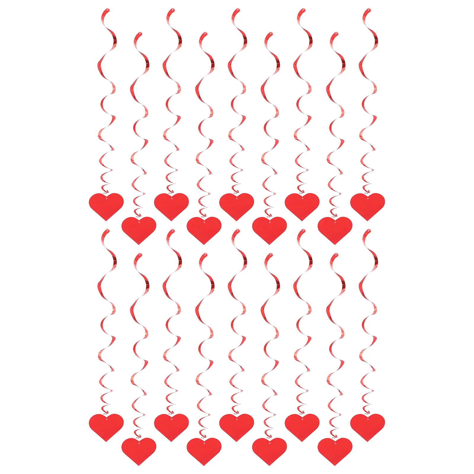 

Heart Shaped Decorations Wedding Party Valentine Garland PVC Decorations For Party Hanging Swirl Ceiling Supplies Spiral