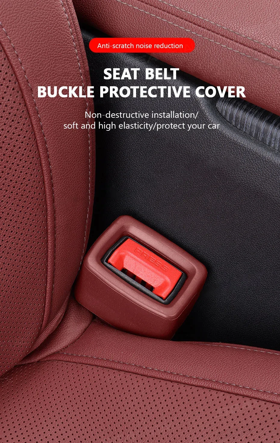 Neue Auto Sitz Gürtel Schnalle Abdeckung Anti Scratch Sicherheitsgurt Taste Schutz Sicherheitsgurt Schutz Abdeckung Auto Innen Zubehör – Detail 1