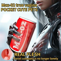 Max-02 3D Realistic Pocket Pussy Sex Egg Mini Sex Toys for Men Vaginal Tight Wrapping Vagina Oral Anus Male Masturbator