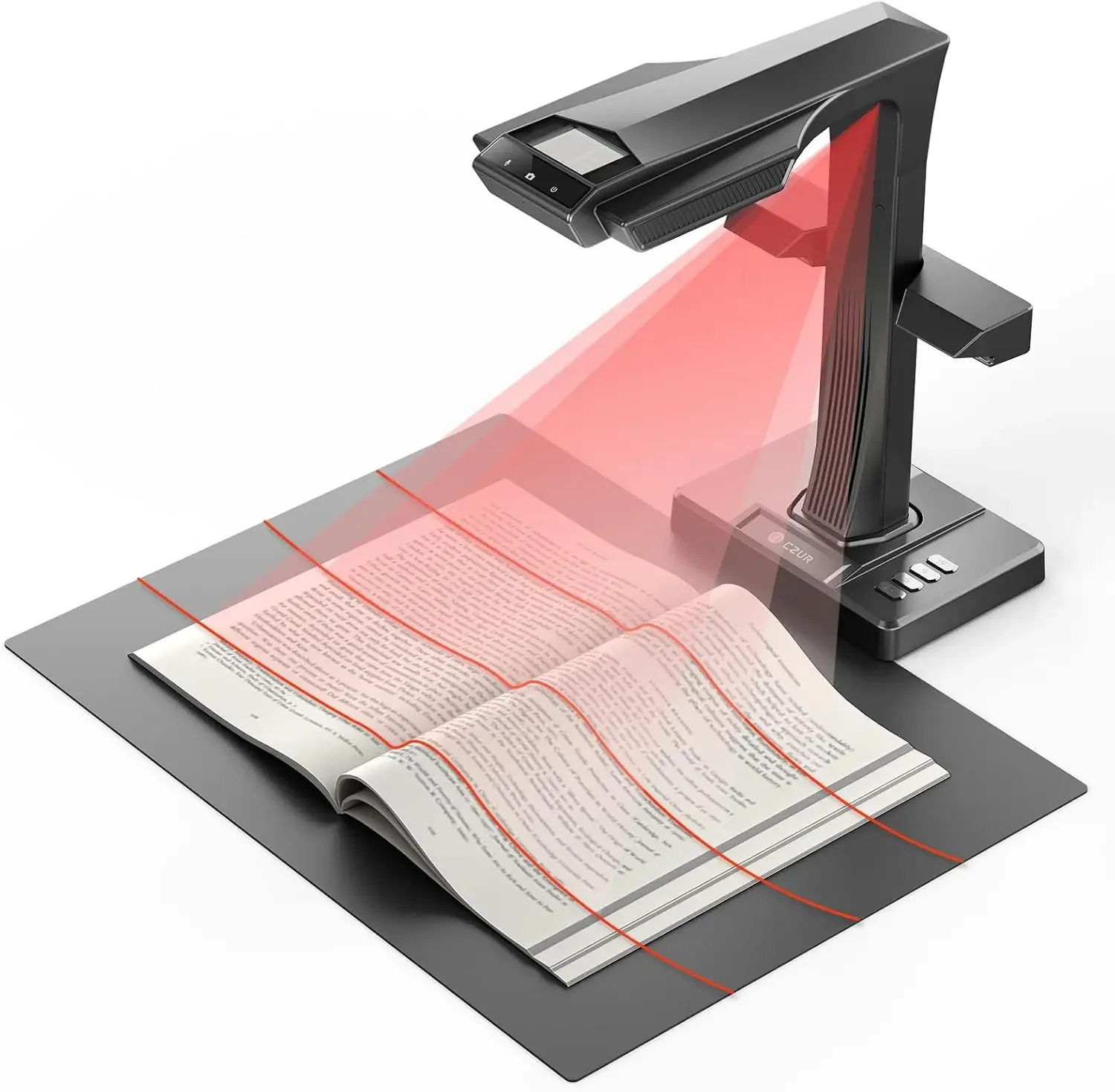 

Laser Curve-Flatten, USB High Speed Document Scanner, 180+ Languages OCR, Capture A3, Support HDMI, for Windows/MacOS/Linux