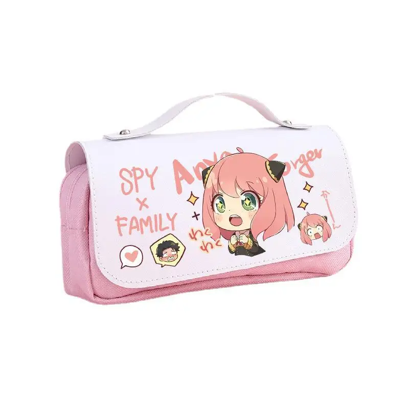 Nuovo Anime Spy X Family Anya studente astuccio cartone animato carino grande capacità multifunzionale Desktop Storage Bag regali pratici