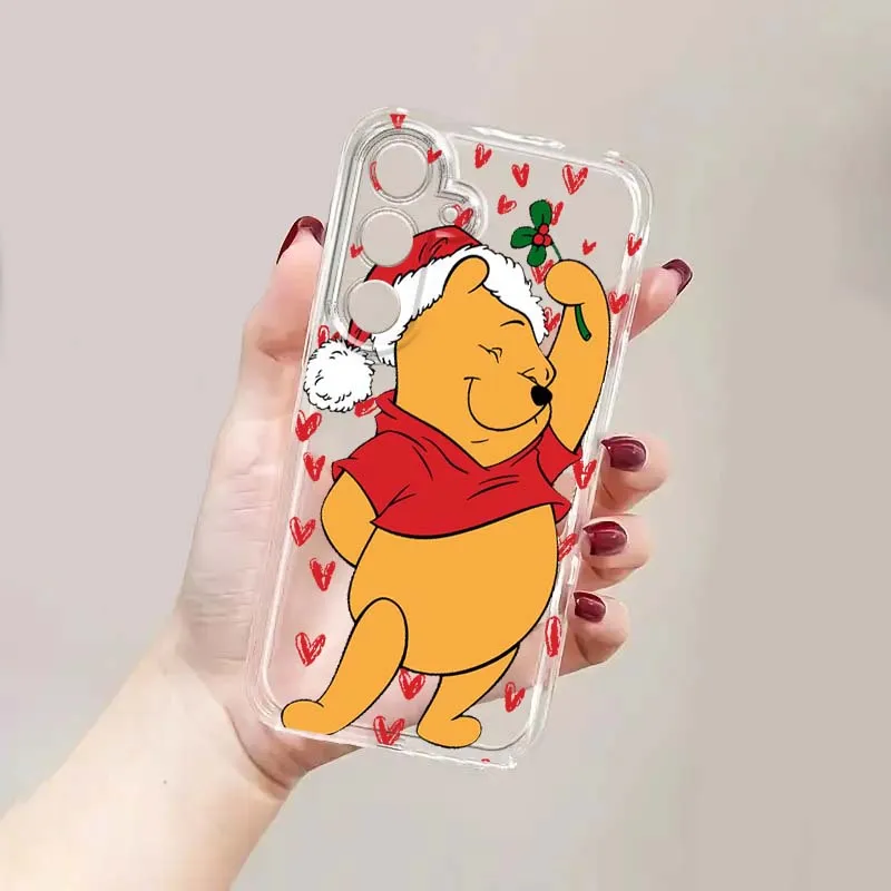 

Winnie the Pooh Pig Cute Phone Case For Samsung S25 S24 S23 S22 S21 S20 S10 Ultra Plus Edge FE 5G Transparent