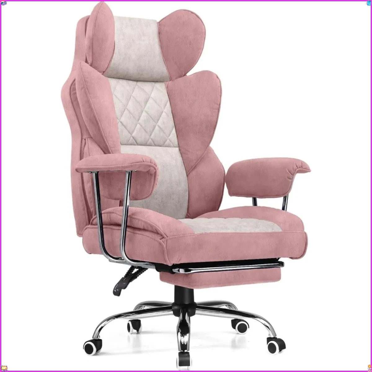 Big and Tall Office Chair, High Back Leather Gaming Chair with Footrest, Executive Ergonomic Office Chair with Pocket Spring