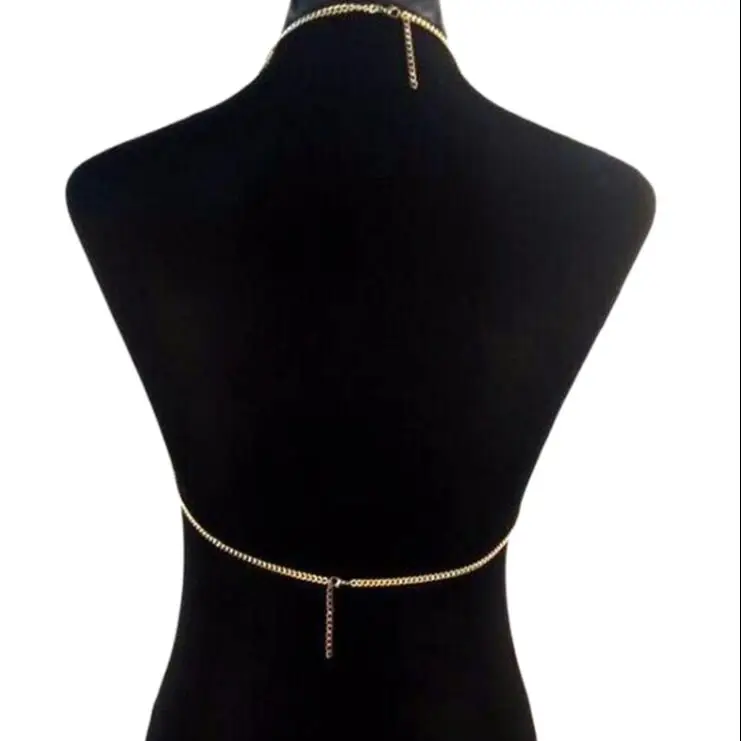 FREE SHIPPING! NEW STYLE Gold Colour CHAINS UNIQUE DESIGN LAYERS BRA Chains JEWELRY HARNESS Chains JEWELRY 3 COLORS