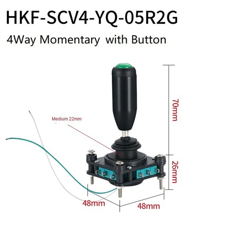 Monolever-Joystick-Schalter mit Druckknopf, 2 4 8-Wege-Reset, kurzzeitige Kippschalter, Kreuzwippschalter CV4-YQ-04R2G, einfach zu bedienen