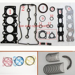 M16A M13A Full gasket kit crankshaft connecting rod bearing piston ring for Chevrolet CRUZE MW SUZUKI JIMNY FJ GRAND 1.3L 1.6L