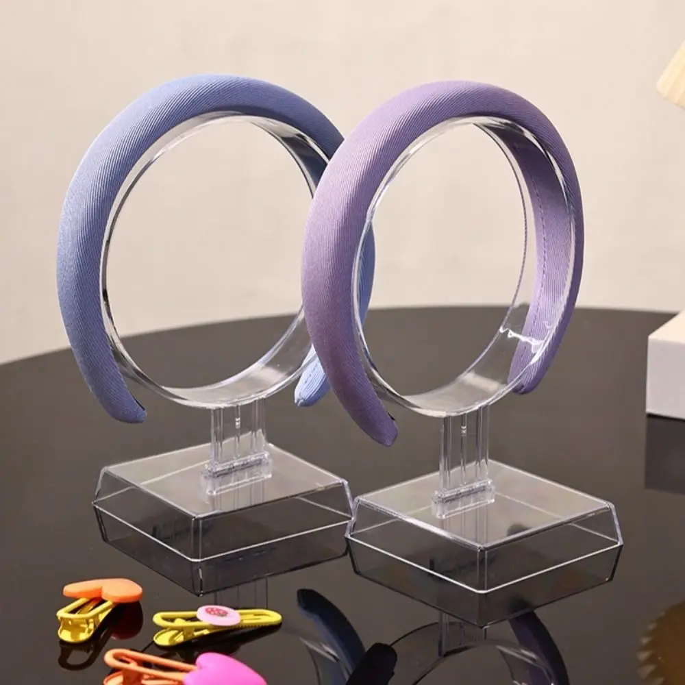 Fashion Round Headband Display Stand Gift Clear Headwear Rack Removable Jewelry Holder Headgear Holder Table