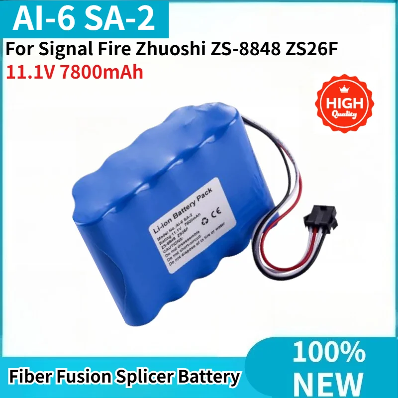 

For Signal Fire Zhuoshi ZS-8848 ZS26F Fiber Fusion Splicer Brand New High Quality AI-6 SA-2 11.1V 7800mAh Replacement Battery