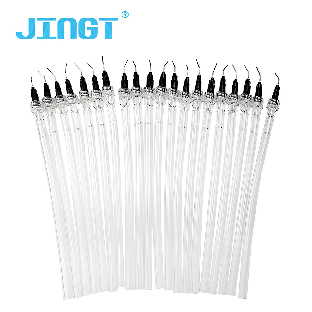 

Jingt 20pcs Medical Dental Disposable Saliva Ejector Aspirator Suction Pre-Bent With Syring Needle Tip Dentistry Instrument