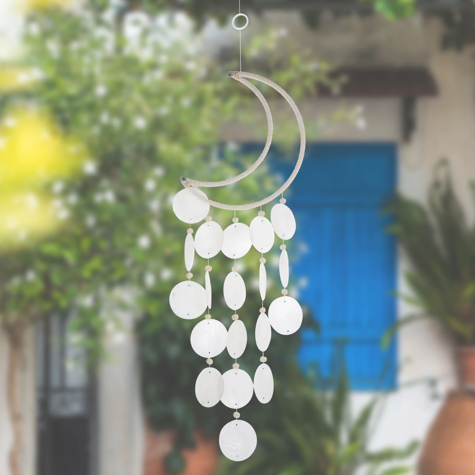 

Wooden Shell Chime Bedroom Wind Bell Strong Natural Tunes Hanging Decor Bedroom Balcony Garden Office Elegant Bell