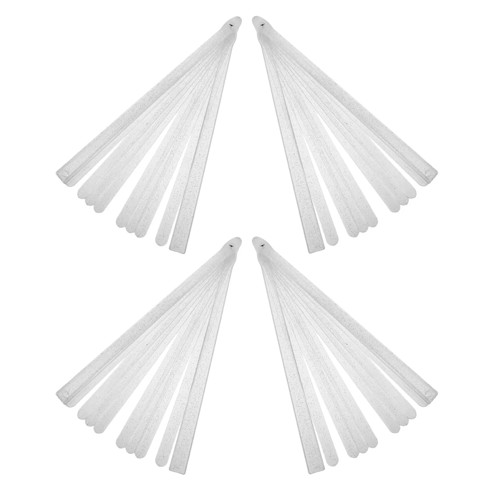 4 piezas de marco de abanico plegable de plástico transparente en blanco para manualidades, cosplay, bodas y actuaciones de verano.