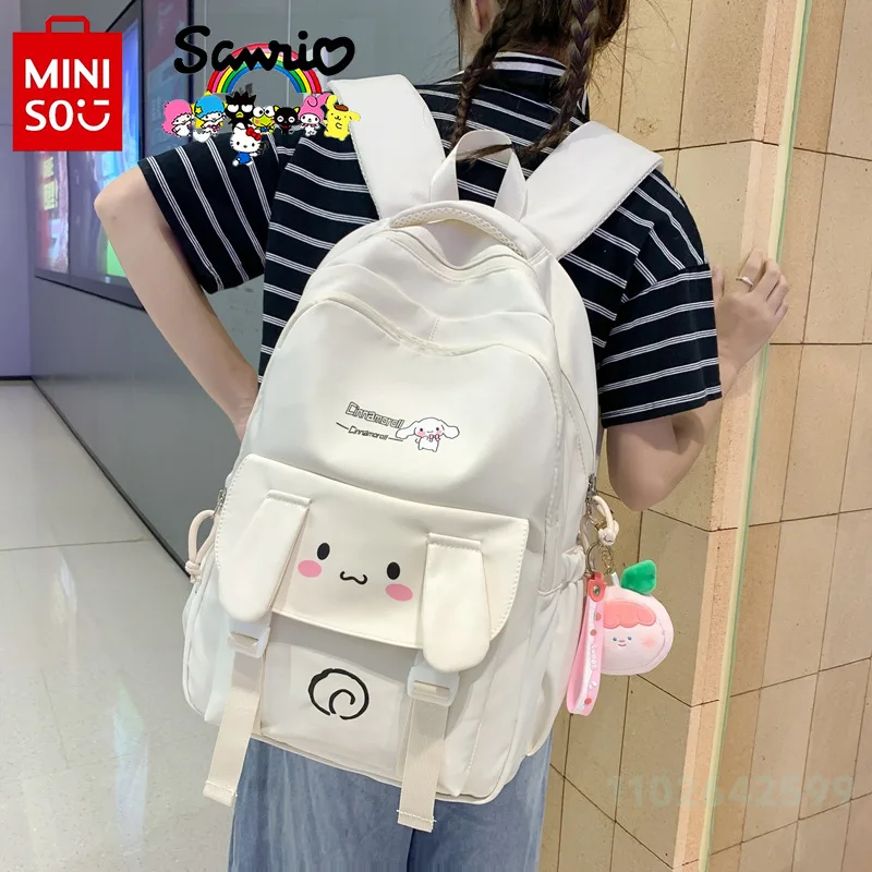 Miniso Sanrio New Women's Backpack Fashionable High Quality Girl Backpack Cartoon Small Fresh Large Capacity Student Backpack