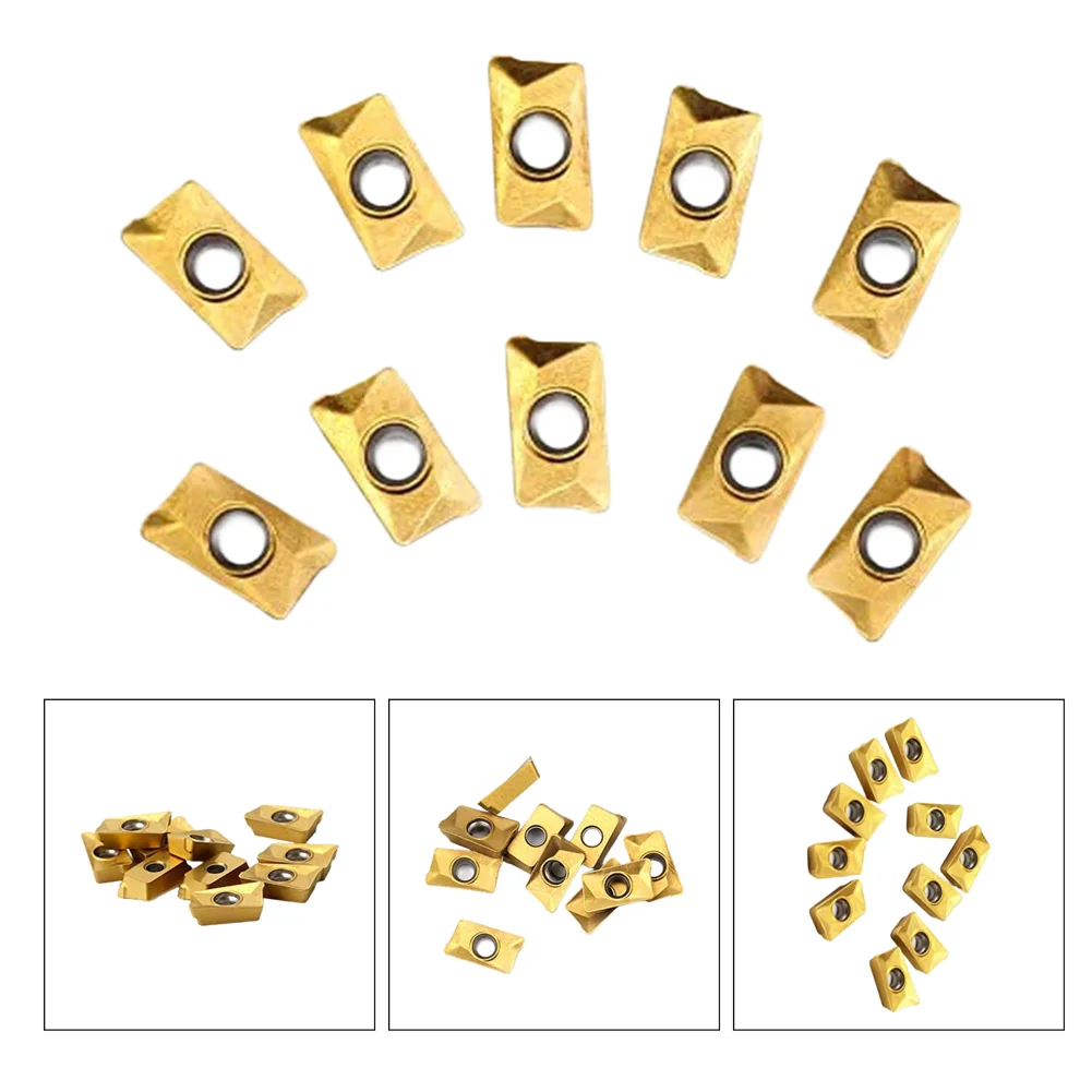 Carbide Milling Insert Set APKT11T308 10 pcs per Set Designed for Alloy Steel Stainless Steel Face Milling Tasks