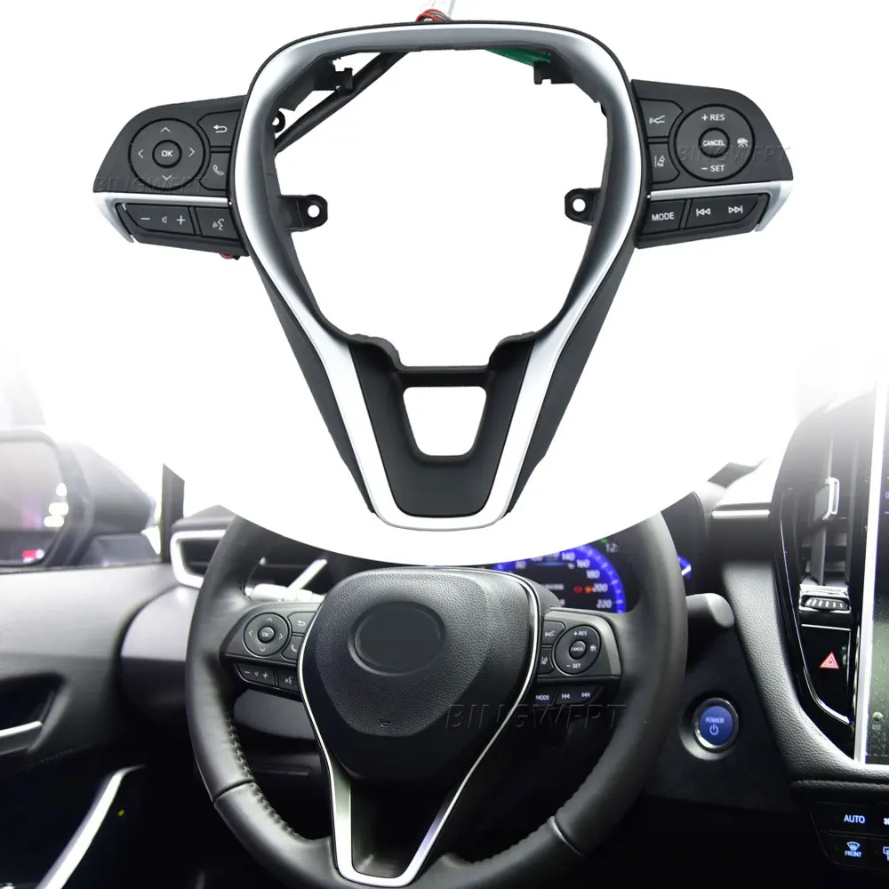 

High quality Steering Wheel Cruise Control Buttons Switch With Frame For Toyota Corolla Levin RAV4 RAV 4 2019-2023