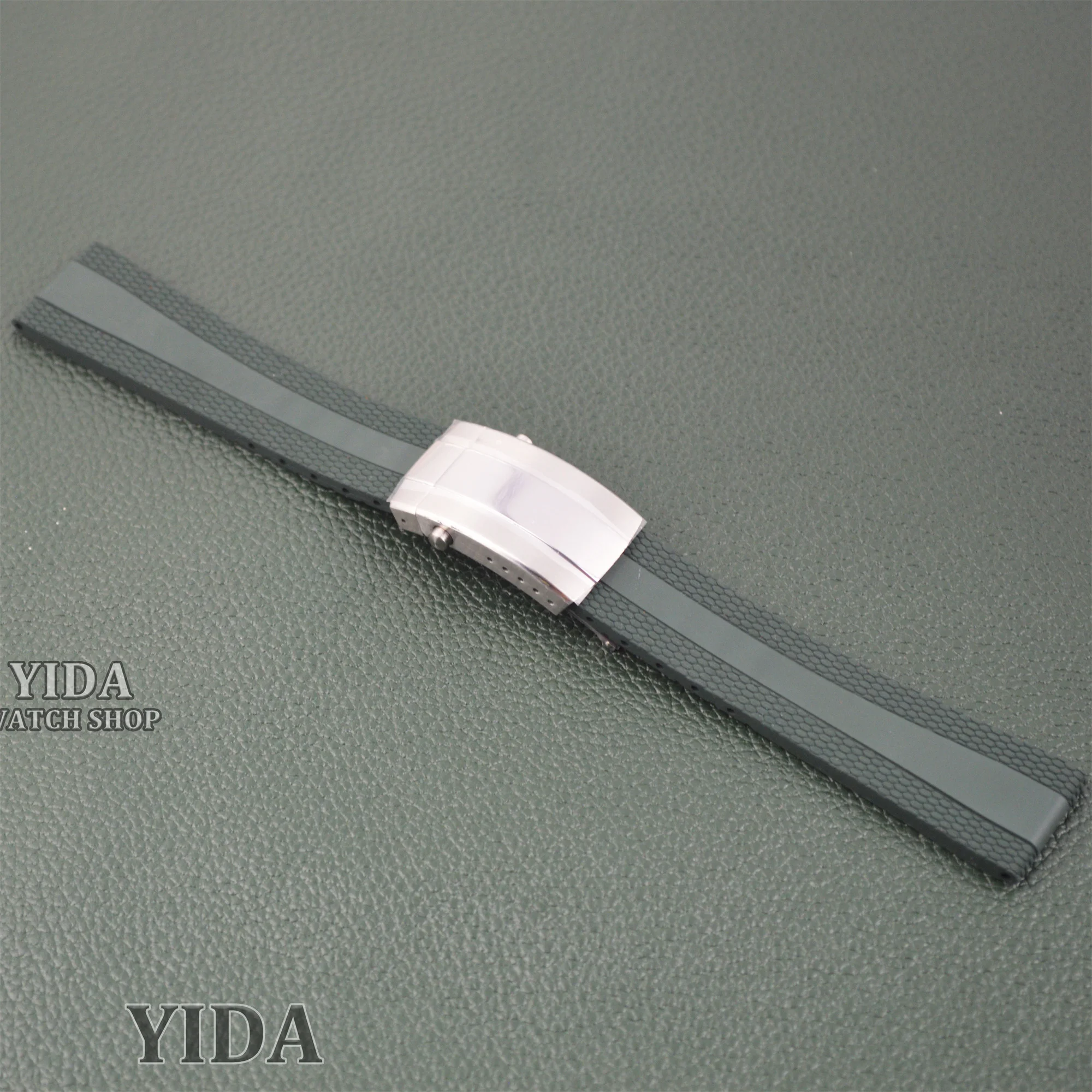 Fluororubber Watch Band for SUPEROCEAN 22mm Watch Strap Rubber Watch Bracelet Stainless Steel Buckle Mod Watch Bracelet Replace