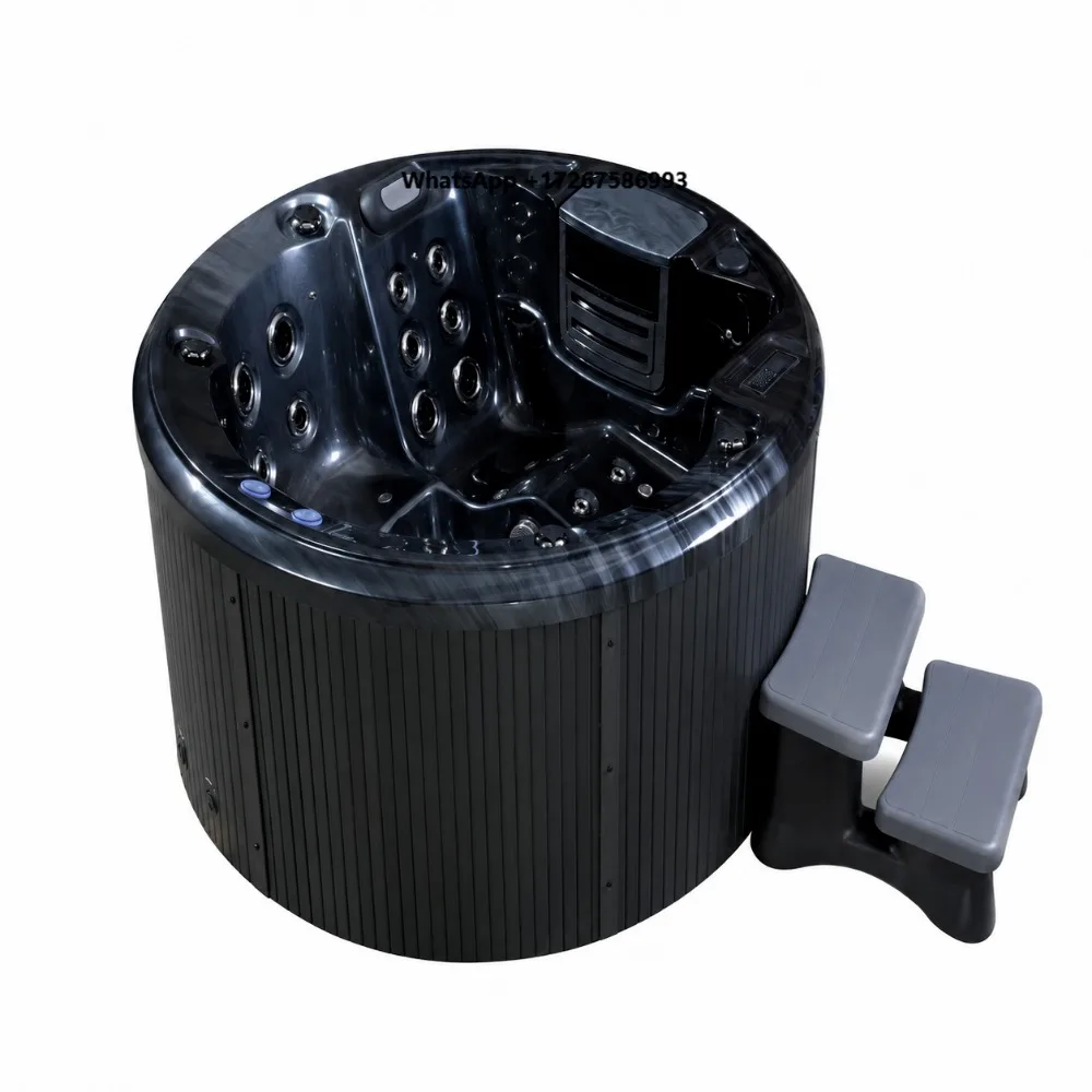 Hot Sale  Hot Tub Spa 4 Person Portable Outdoor Whirlpool Bubble Massage With Cover Energy Saving Quick Heat