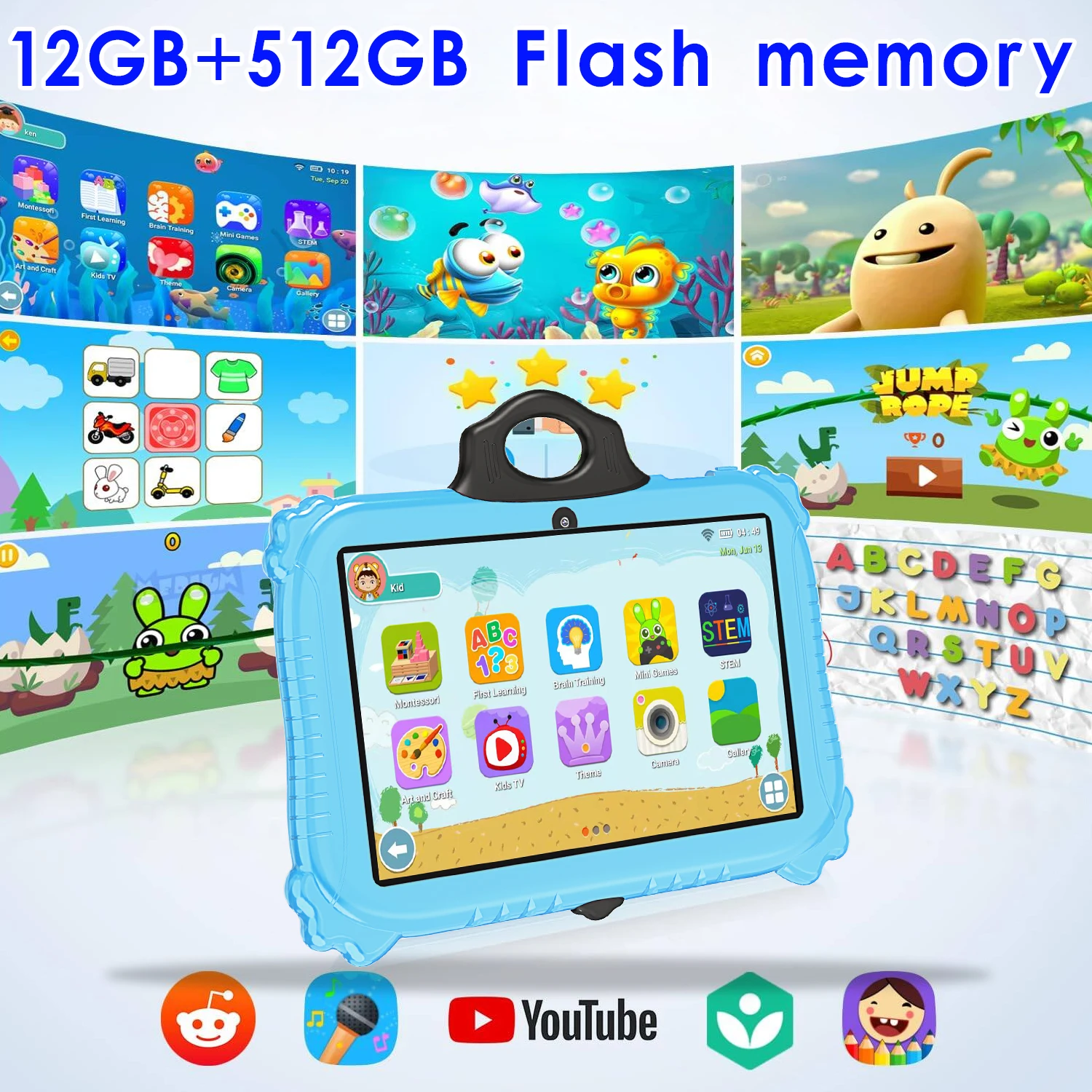 2025 Kid's Tablet C79  Android14 HD Screen 12GB RAM 512GB ROM Dual Card Dual Standby 10000mAh Bluetooth GPS WIFI16MP+32MP Tablet