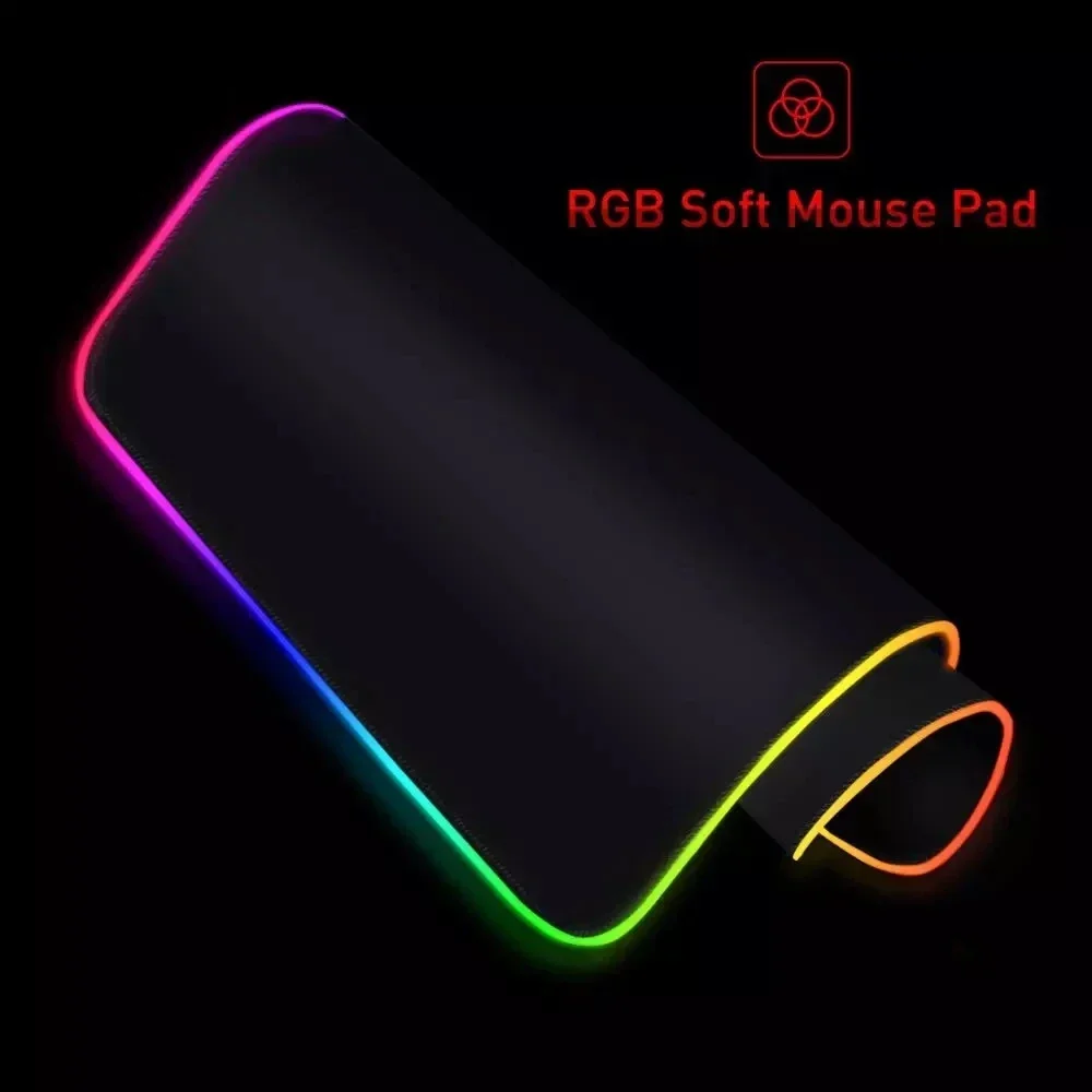 Imagem -05 - Luminescência Rgb Mouse Pad para Gamer Teclado Backlight Led Interruptor de Sushi Laptop Tapetes de Mesa Japoneses Escritório Gamer