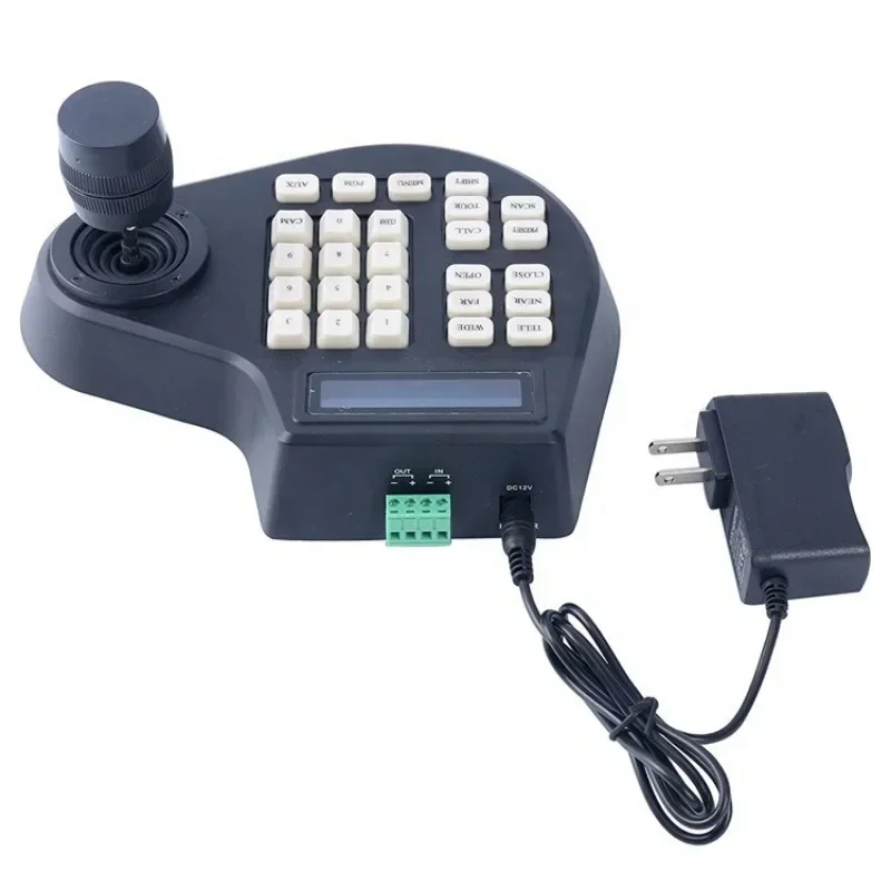 Imagem -06 - Mini Controlador de Teclado Coaxial 2d 3d 4d Lcd Joystick 1.5km Rs485 Ptz Suporte de Câmera e para Pelco Samsung eu Plug