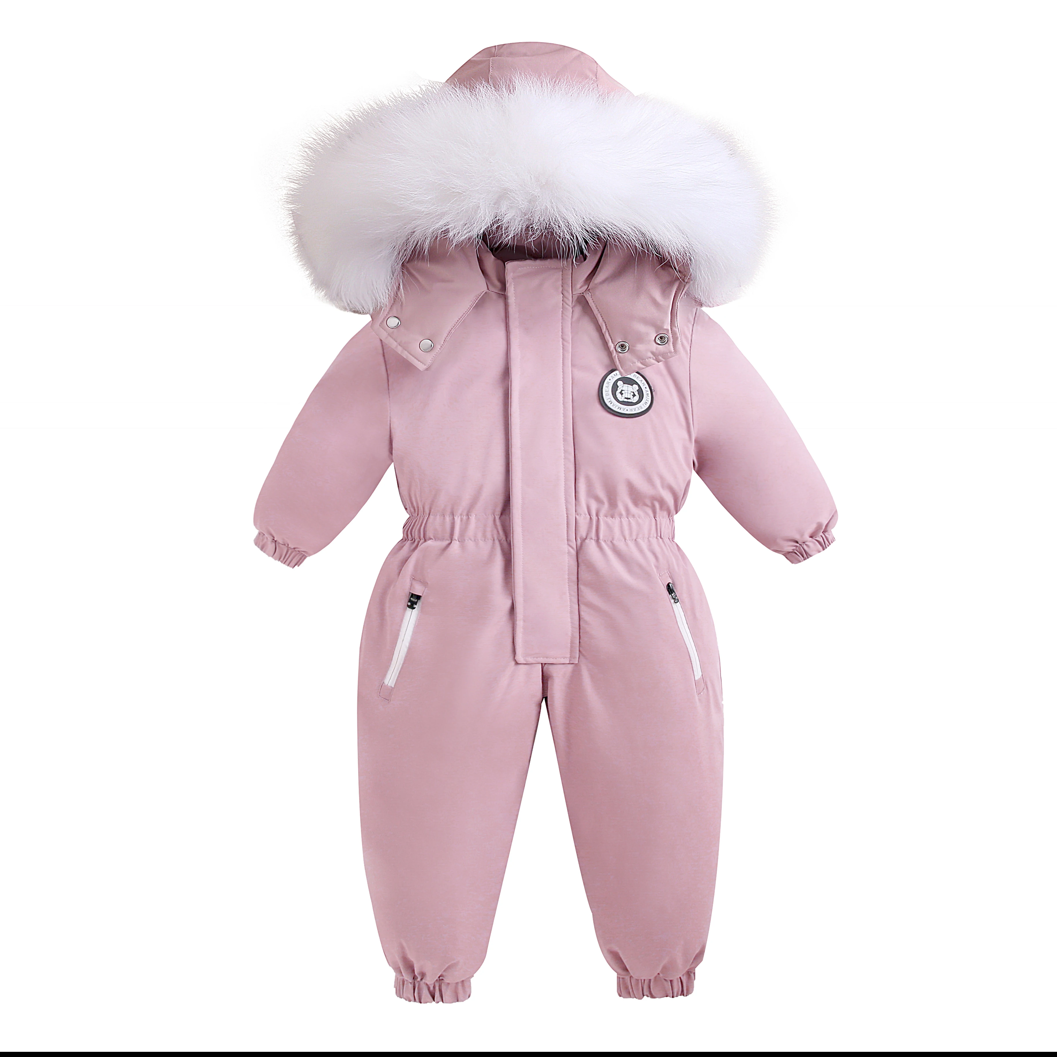 Neue Winter-Babykleidung, dicke warme Overalls, Schneeanzüge für Mädchen und Jungen, Kapuzenjacke, wasserdichte Strampler, Skianzüge, Kinder-Oberbekleidung – Detail 1