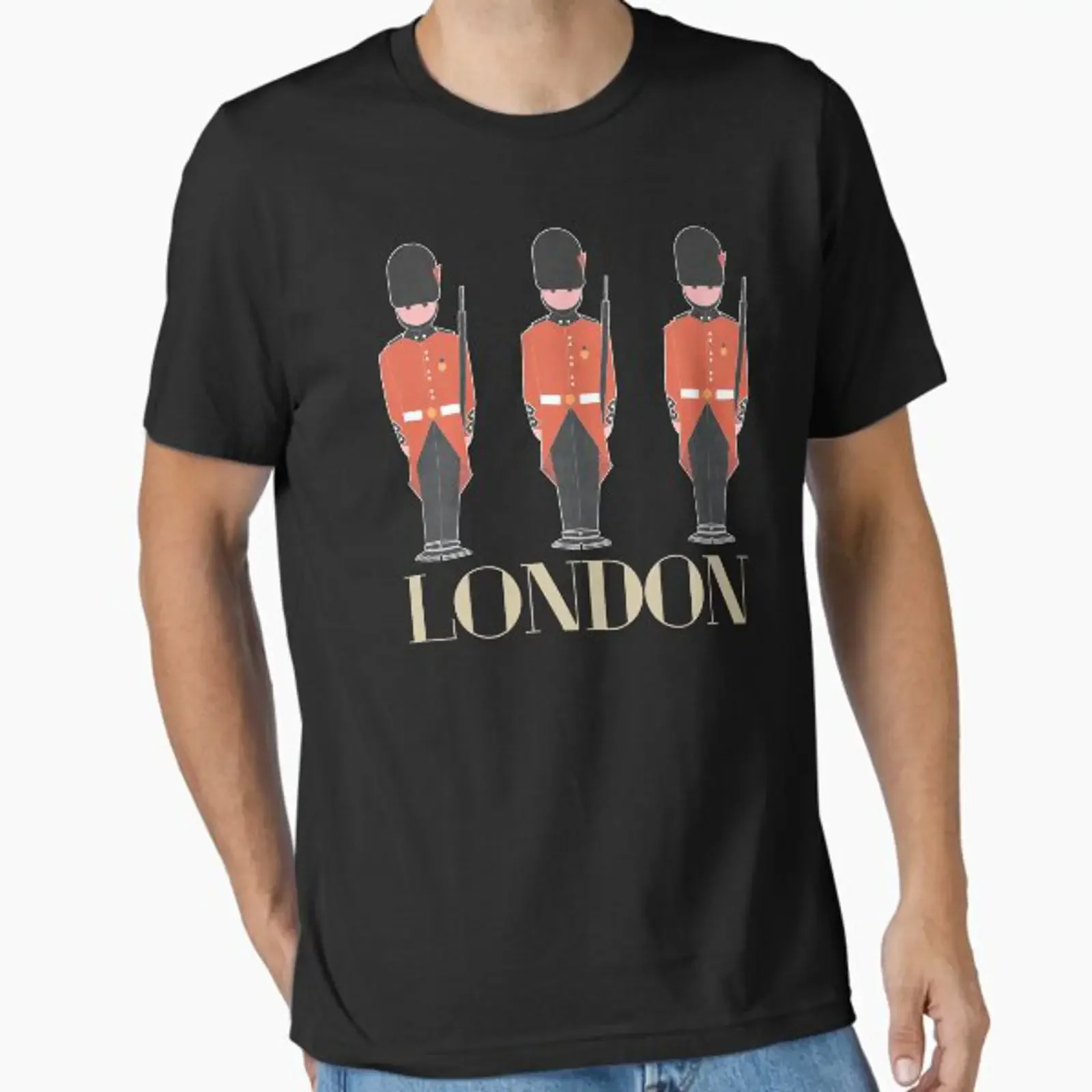 London England Queen Guards Souvenir For Visitor Tourist Essential T Shirt vintage Washed streetwear homme designer clothes