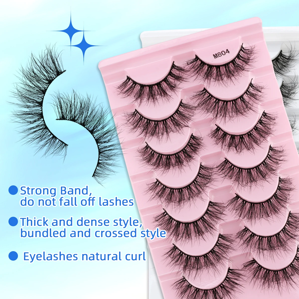 YSDO 3/7 أزواج عين القط نصف جلدة الطبيعية طويلة الرموش الصناعية تأثيري ماكياج عبر قطاع رموش مانغا جلدة تمديد أداة