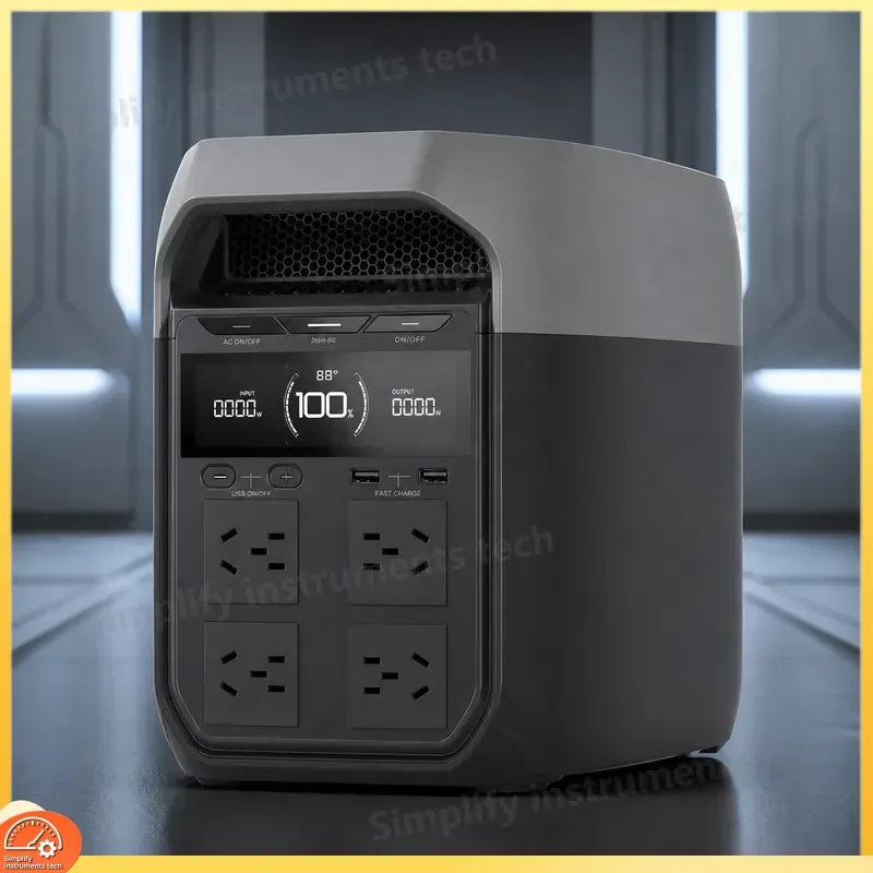 Portable Power Station 220V Pure Sine Wave LiFePO4 Battery Fast Charging Solar Generator for Outdoor Camping RV Self Driving