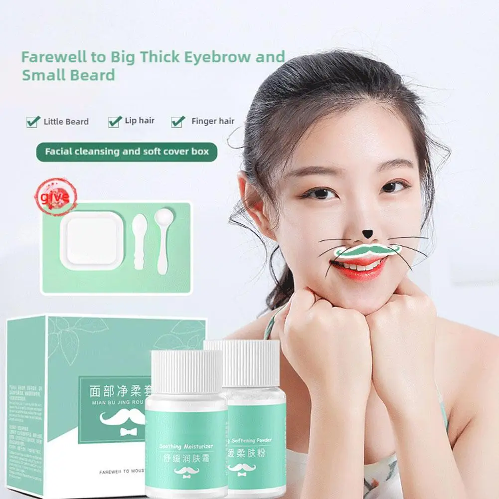 Juego de limpieza Facial blanqueadora, desalinización, bigote, cejas, crema blanqueadora hidratante, herramientas de maquillaje blanqueadoras